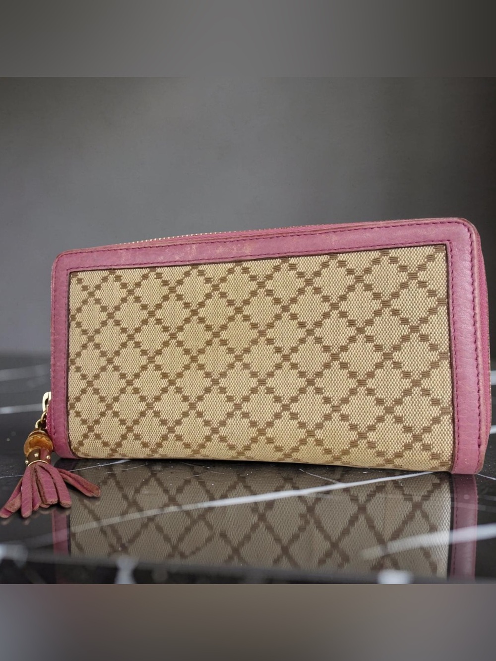 GUCCI Diamanté Bamboo Zip Around Wallet 😍💗 - Picture 14 of 16